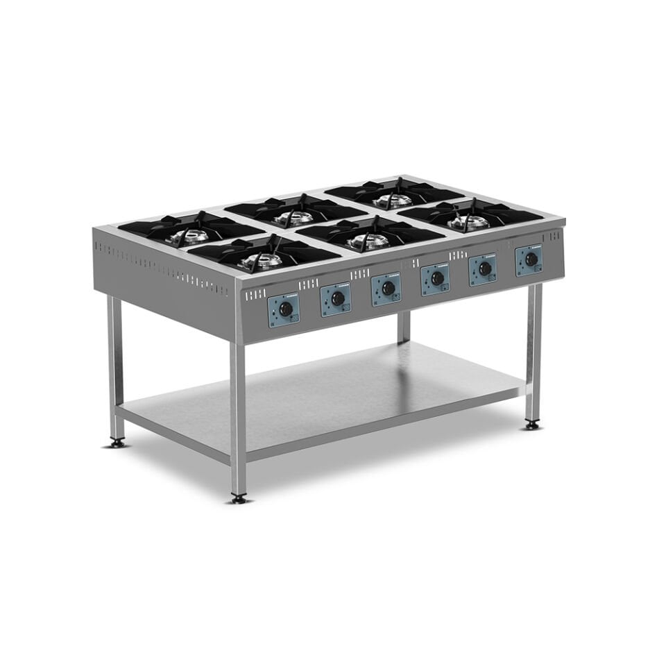 TABAN RAFLI OCAK 6 GÖZLÜ GAZLI - KZ.OGT.06