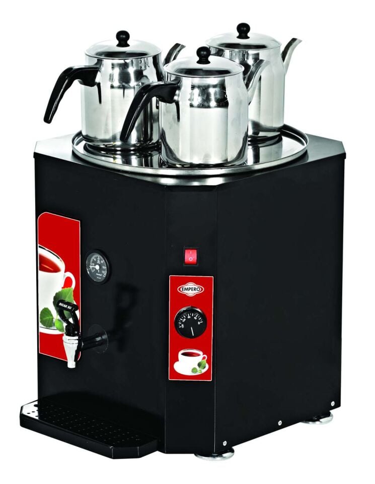 Çay Makinesi Üç Demlikli 350 Bardak -  EMP.DCY.350