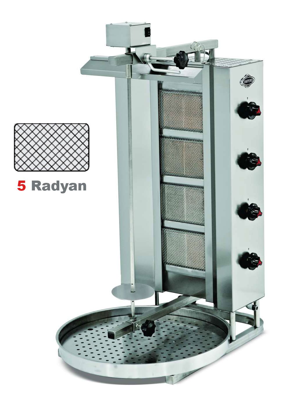 Döner Ocağı Gazlı Üstten Motorlu 5 Radyanlı - EMP.DN.222