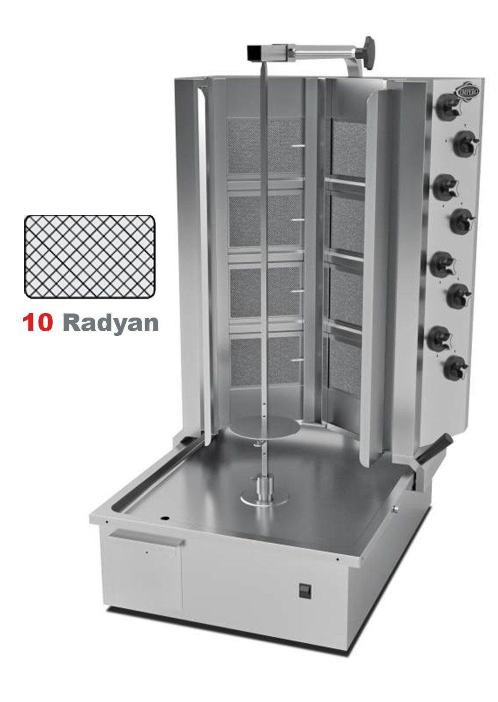 Döner Ocağı Gazlı Alttan Motorlu V Tip 10 Radyanlı - EMP.DN.152-Y
