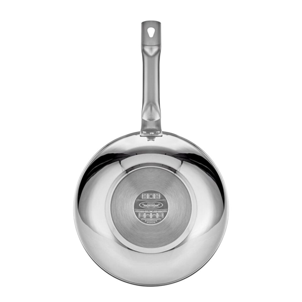 Çelik Wok Tava - Paslanmaz Sap 28 CM A 107WK 28