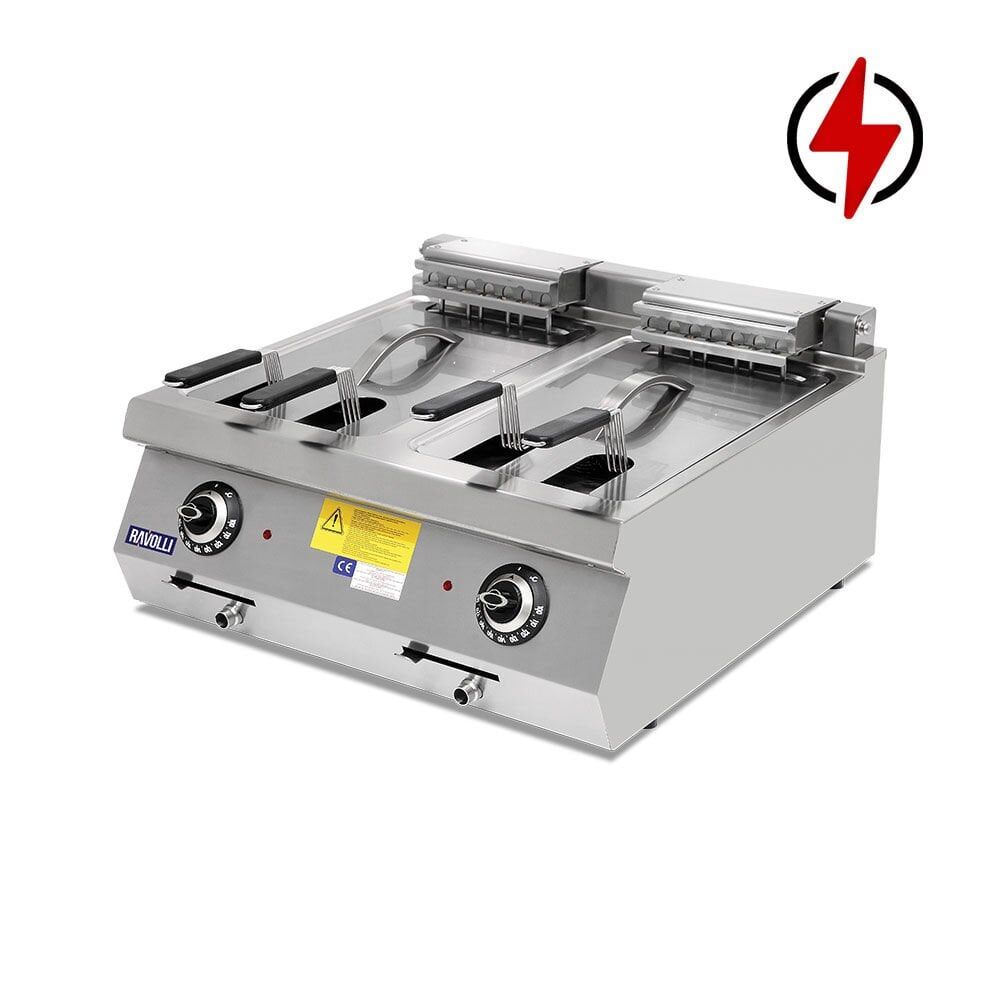 Fritöz Elektrikli 14+14 Lt 380V 80X70X30 - 700 Plus RVL.PLS.7FE020