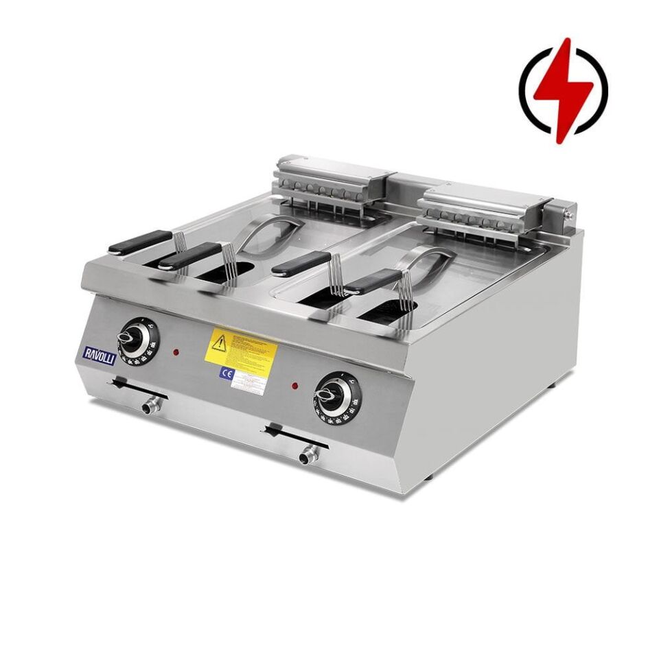 Fritöz Elektrikli 14+14 Lt 380v 80x70x30  - 700 PLUS RVL.PLS.7FE020