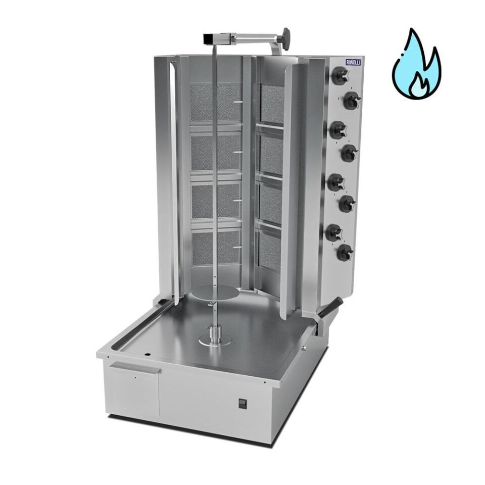 Döner Ocağı Gazlı Alttan Motorlu V Tip 8 Radyanlı -  RVL.DN.151-Y