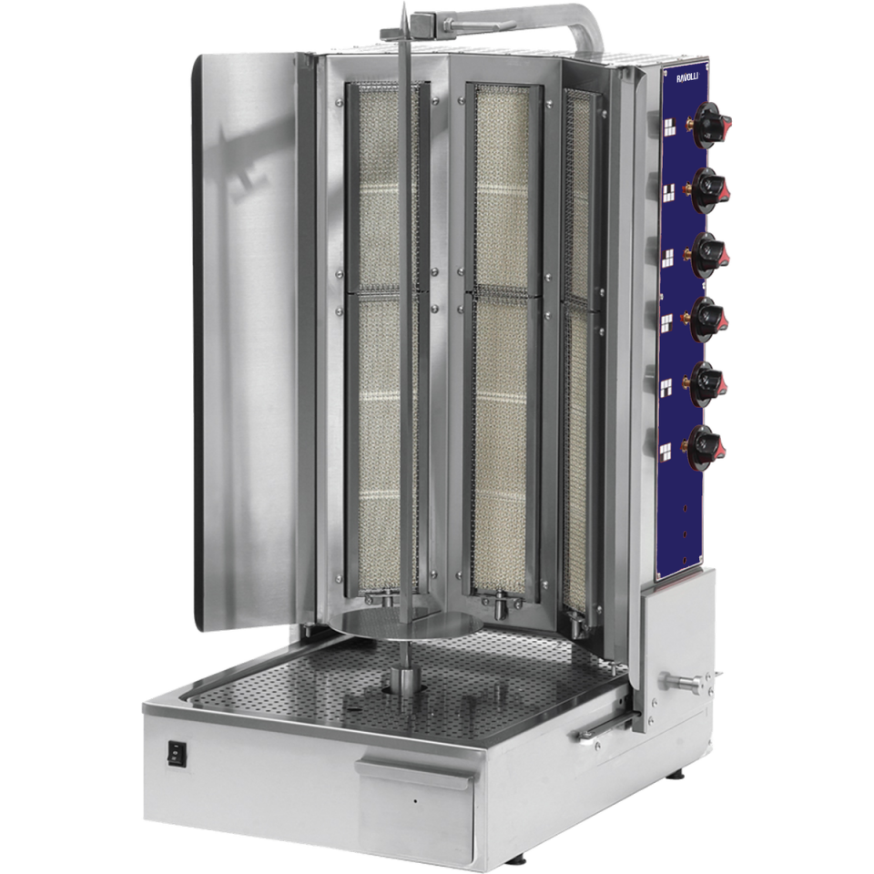 Döner Ocağı Gazlı Alttan Motorlu 6 Radyanlı - RVL.DN.150-3R