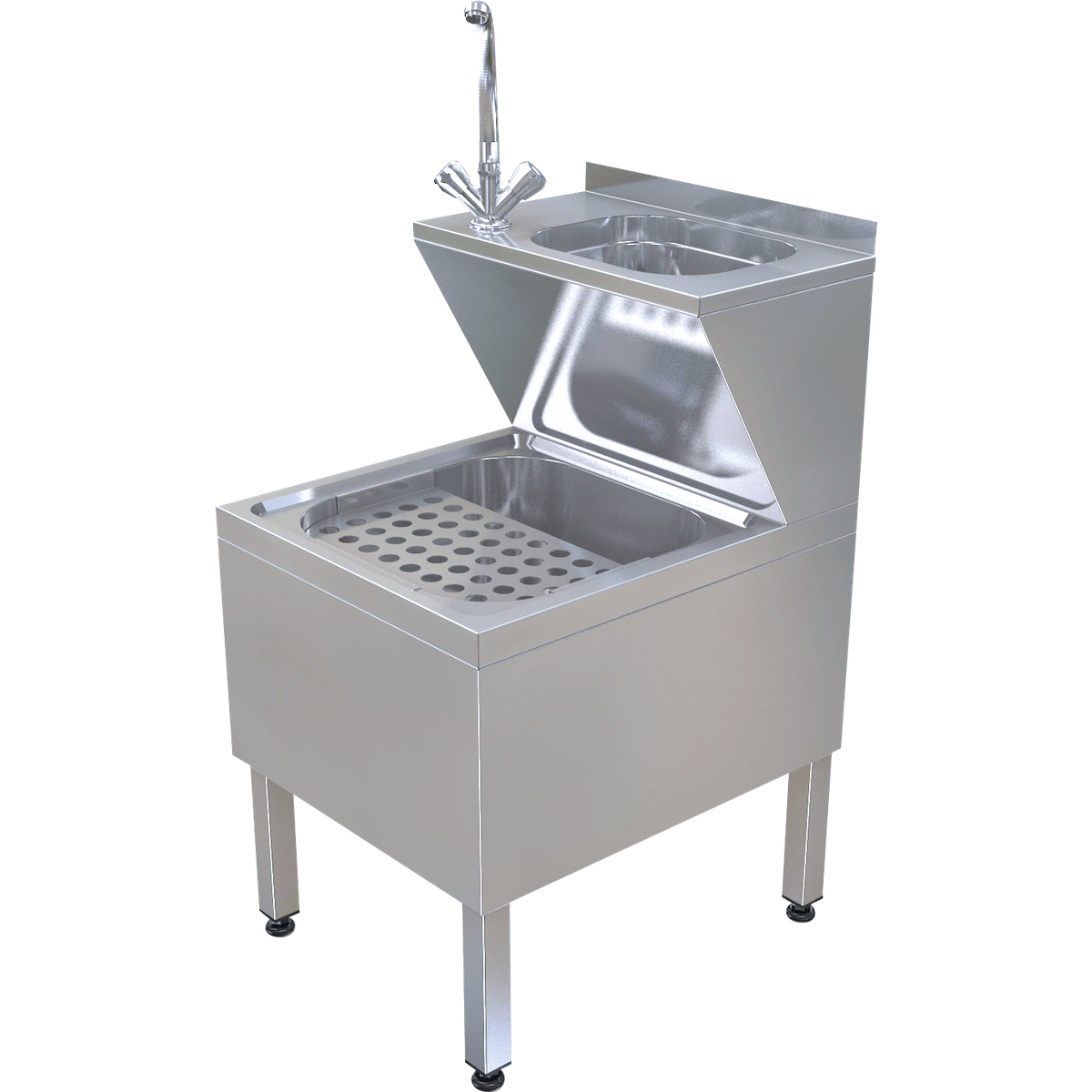 Paspas Yıkama Evyesi 50X70X90 - RVL.PE.5070