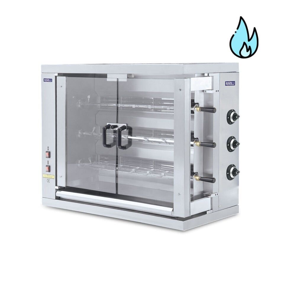 Piliç Kızartma Makinesi Gazlı 18'Li - RVL.3EG