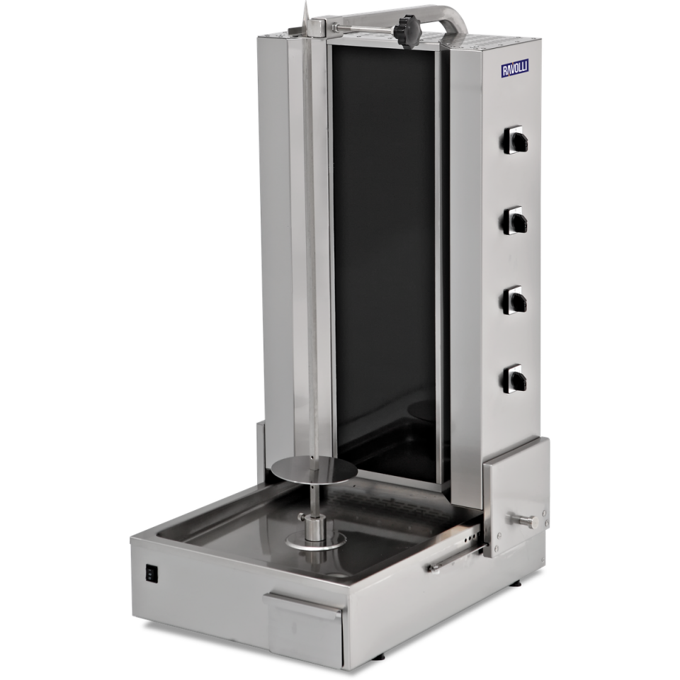 Döner Ocağı Elektrikli Camlı Alttan Motorlu 4 Radyanlı - RVL.DN.171