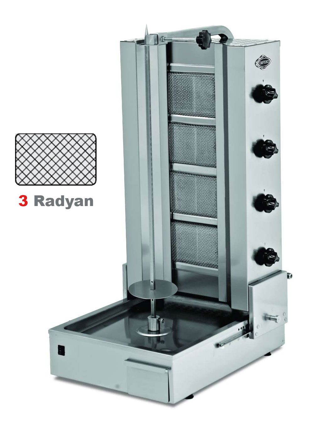 Döner Ocağı Gazlı Alttan Motorlu 3'Lü - EMP.DN.150