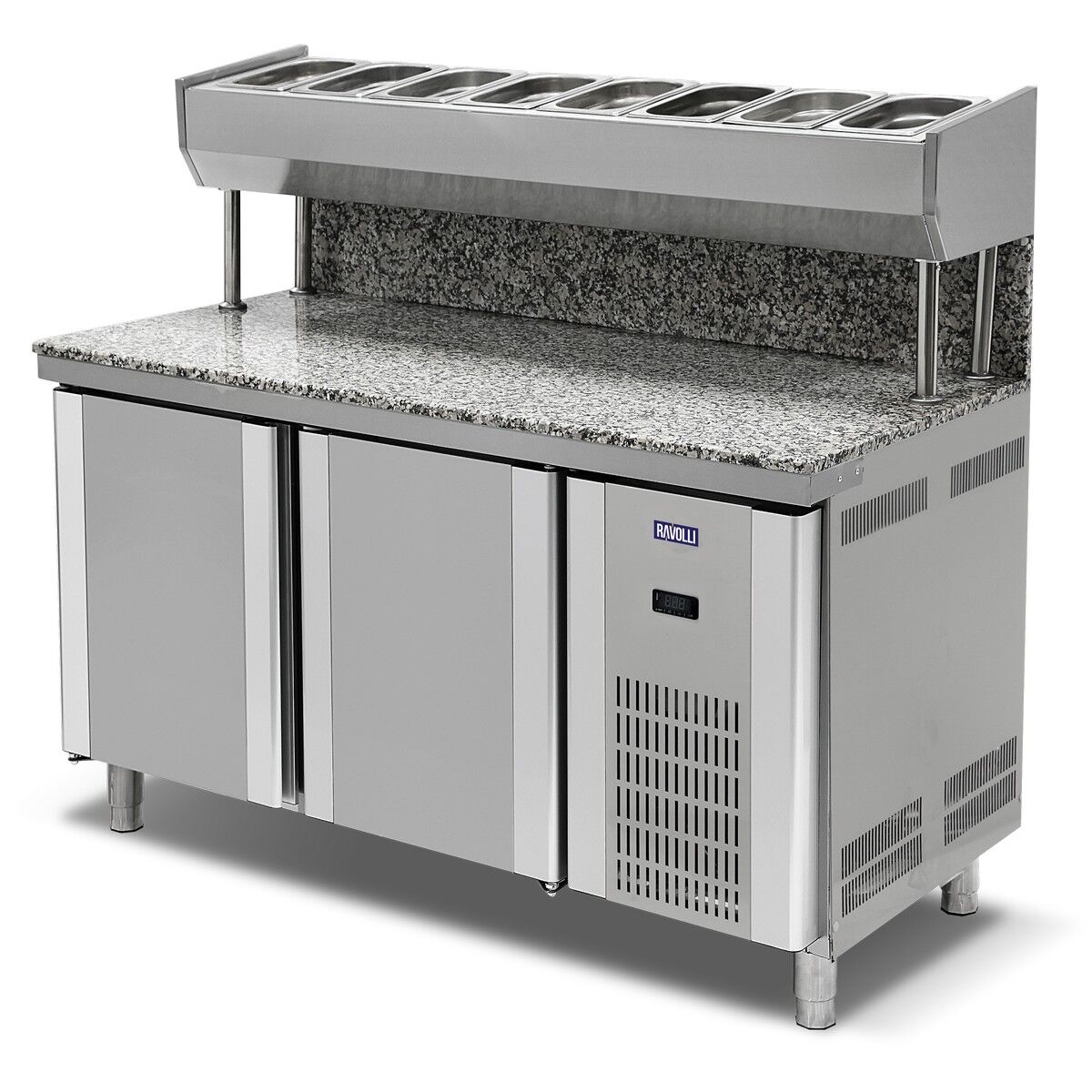 Pizza Ve Salata Hazırlık Buzdolabı 2 Kapılı Granitli - RVL.150.80.01-PSYG