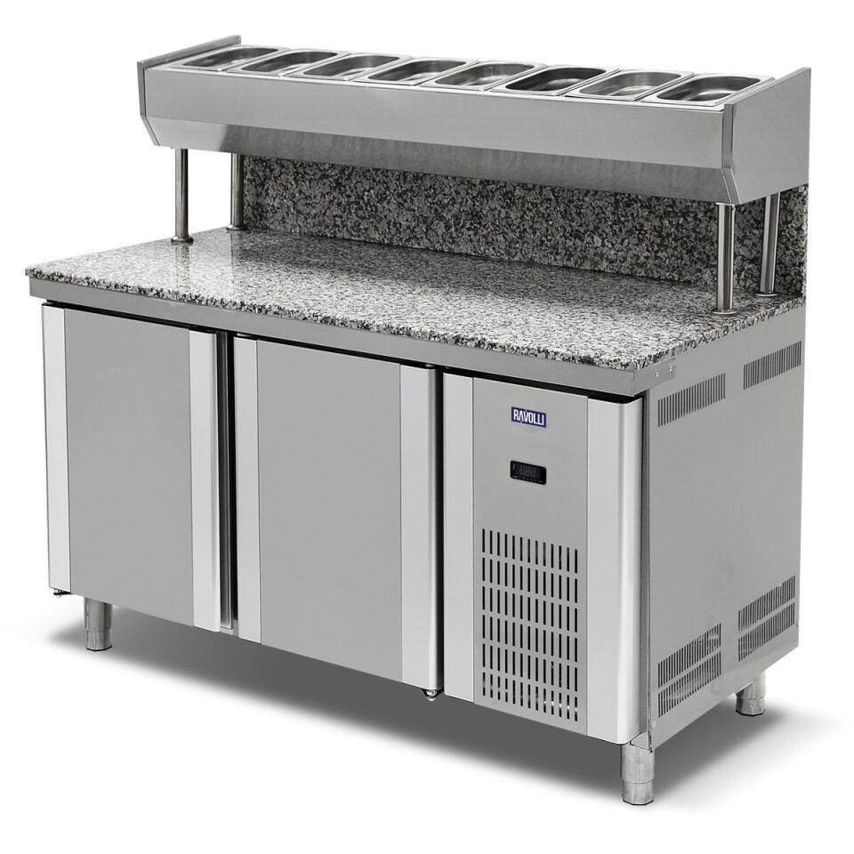 Pizza Ve Salata Hazırlık Buzdolabı 2 Kapılı Granitli - RVL.150.80.01-PSYG