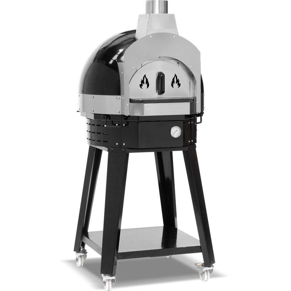 Taş Tabanlı Küçük Pizza Fırını Odunlu - RVL.SPO.H-60-W