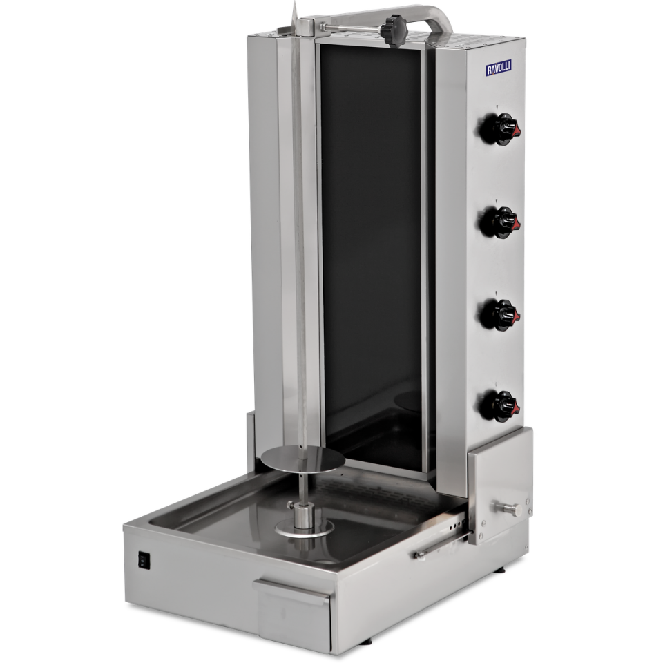 Döner Ocağı Gazlı Camlı Alttan Motorlu 3 Radyanlı - RVL.DN.210