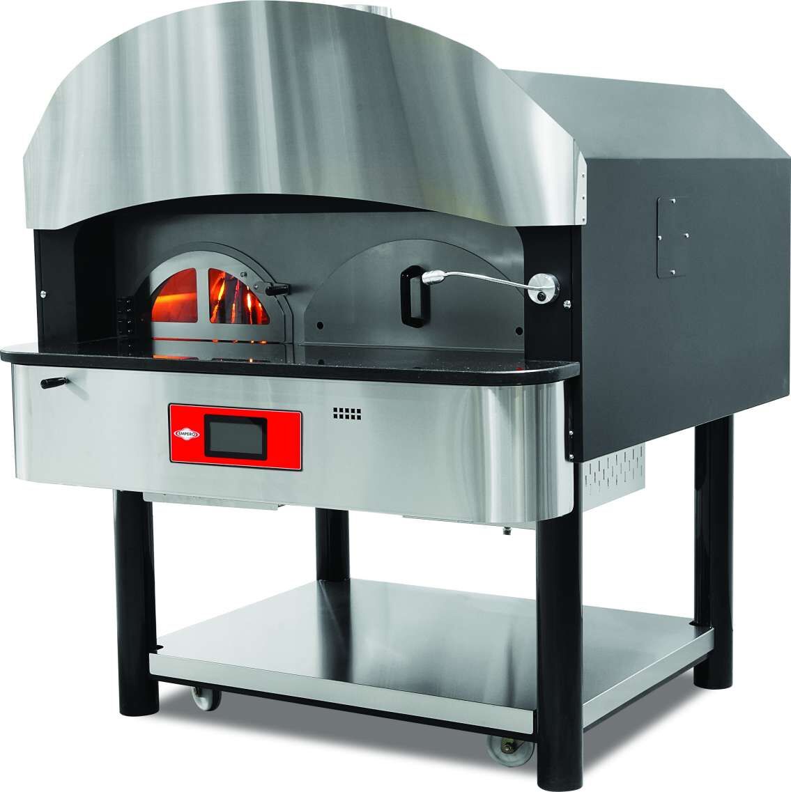 Döner Tabanlı Pizza Fırını Gazlı+Odunlu Dijital - EMP.SPO.05-D