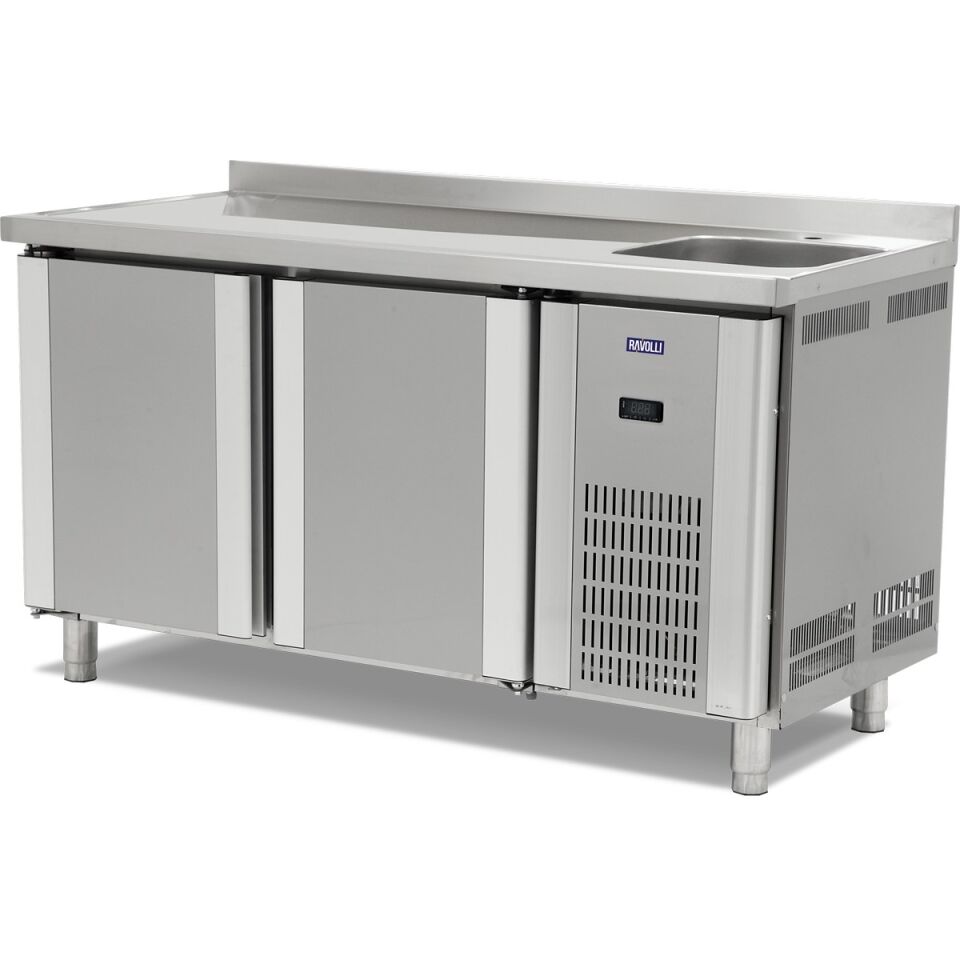 Tezgah Tip Buzdolabı Evyeli 2 Kapılı - RVL.150.70.01-EV