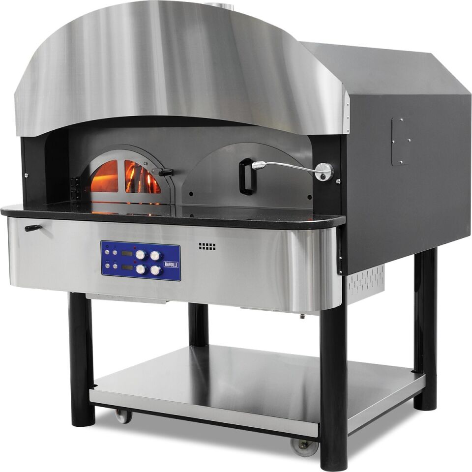 Döner Tabanlı Pizza Fırını Gazlı+Odunlu - RVL.SPO.05