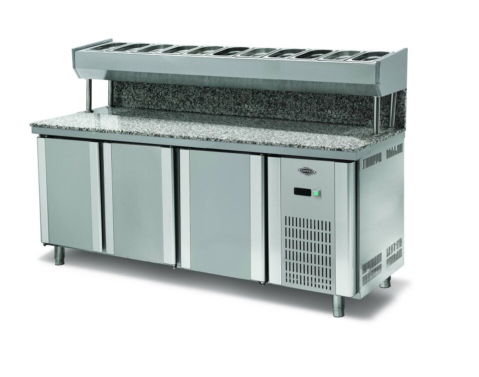 Pizza Ve Salata Hazırlık Buzdolabı 3 Kapılı Granitli - EMP.200.80.01-PSYG