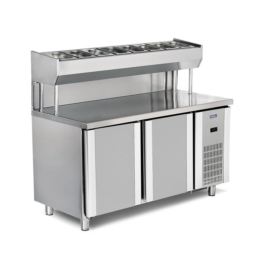 Pizza Ve Salata Hazırlık Buzdolabı 200X80X85/135 - RVL.200.80.01-PSY